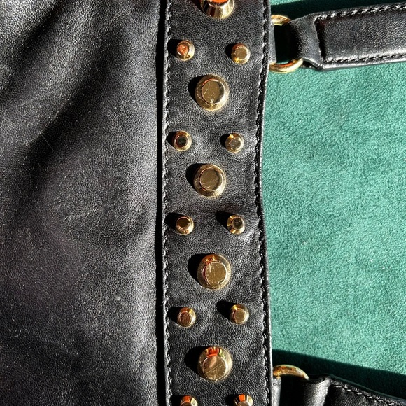Michael Kors Black Leather Crossbody Bag with gold studs - Picture 6 of 16